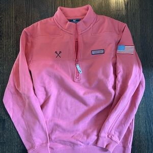 Men’s Vineyard Vines Salmon Quarter-Zip Pullover